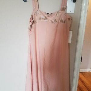 Peachy cream crepe  kurti or dress